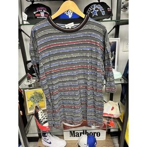 Vintage 90s Giorgio Danieli Textured 3D Knit Short Sleeve T Shirt Size XL